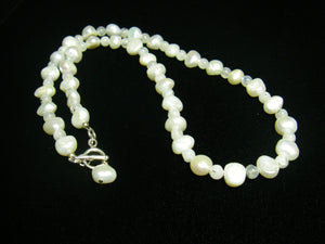 White Pearl & White Pearl Silver Necklace - Leila Haikonen Jewellery