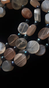 Moonstone & Pearl Silver Necklace - Leila Haikonen Jewellery