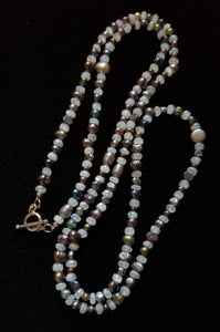 Moonstone & Black Pearl Silver Necklace - Leila Haikonen Jewellery