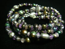 Amethyst, Black Pearl and Silver Necklace - Leila Haikonen Jewellery