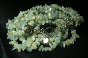 Luxurious Aquamarine, Silver Necklace - Leila Haikonen Jewellery