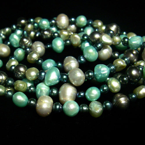 Blue & Silver Pearl Necklace - Leila Haikonen Jewellery