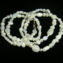 White Moonstone White Pearl Silver Necklace - Leila Haikonen Jewellery