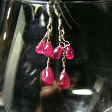 Ruby Red Silver Earrings - Leila Haikonen Jewellery