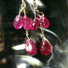 Ruby Red Silver Earrings - Leila Haikonen Jewellery