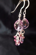 Pink Mystic Topaz & Pink Tourmaline Silver Earrings - Leila Haikonen Jewellery