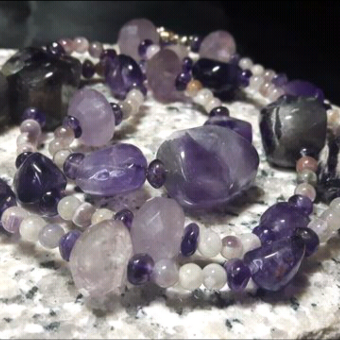 Gorgeous Amethyst Silver Necklace - Leila Haikonen Jewellery