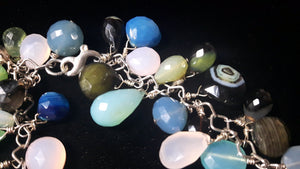 Mixed Chalcedony & Silver Necklace - Leila Haikonen Jewellery