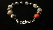 Bloodstone & Hematite Silver Bracelet - Leila Haikonen Jewellery