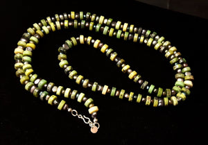 Chrysocolla & Pearl Silver Necklace - Leila Haikonen Jewellery