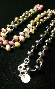 Rainbow Tourmaline & Silver Necklace - Leila Haikonen Jewellery