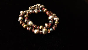 Pink Spinel & Black Pearl Bracelet - Leila Haikonen Jewellery