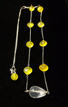 Yellow Chalcedony, Rose Quartz, Silver Necklace - Leila Haikonen Jewellery