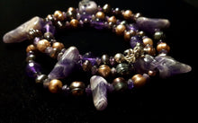 Luxurious Amethyst & Pearl Silver Necklace - Leila Haikonen Jewellery