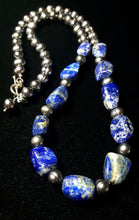 Lapis Lazuli & Black Pearl Silver Necklace - Leila Haikonen Jewellery