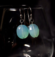 Blue Chalcedony Silver Earrings - Leila Haikonen Jewellery