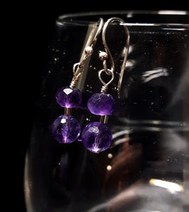 Amethyst & Silver Earrings - Leila Haikonen Jewellery