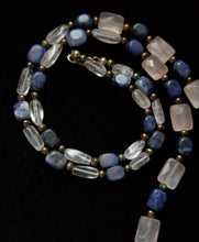 Rose Quartz Sodalite Silver Necklace - Leila Haikonen Jewellery