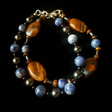 Hematite, Sodalite & Onyx Silver Bracelet - Leila Haikonen Jewellery