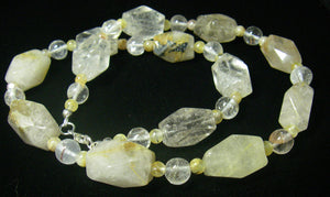 Rutilated Quartz Silver Necklace - Leila Haikonen Jewellery