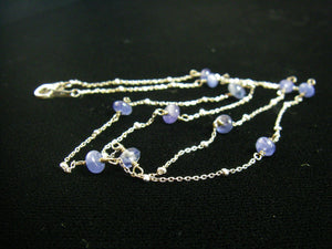 Sapphire Sterling Silver Chain Necklace - Leila Haikonen Jewellery