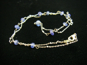 Sapphire Sterling Silver Chain Necklace - Leila Haikonen Jewellery