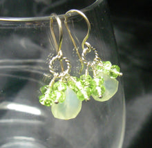 Green Chalcedony, Green Peridot Silver Earrings - Leila Haikonen Jewellery