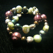 Purple & Silver Pearl Bracelet - Leila Haikonen Jewellery