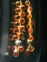 Orange Sapphire Briolette Silver Earrings - Leila Haikonen Jewellery