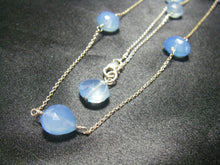 Blue Chalcedony, Silver Chain Necklace - Leila Haikonen Jewellery