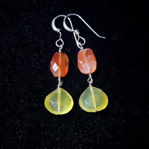 Two Stone Earrings - Leila Haikonen Jewellery