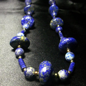 Lapis Lazuli & Pearl Silver Necklace - Leila Haikonen Jewellery