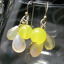 Yummy Yellow & Lilac Chalcedony Silver Earrings - Leila Haikonen Jewellery