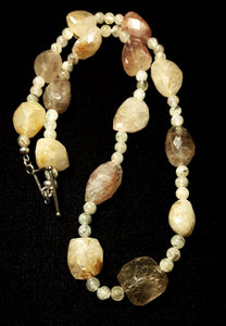 Rutilated Quartz & Silver Necklace - Leila Haikonen Jewellery