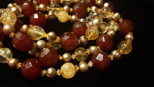 Carnelian & Citrine, Pearl Silver Necklace - Leila Haikonen Jewellery