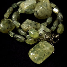 Prehnite & Iolite Silver Necklace - Leila Haikonen Jewellery